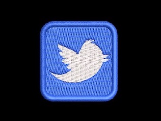 twitter logo embroidered embroidery service embroidered clothing