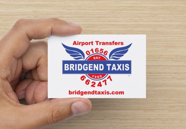 Bridgend taxis business card