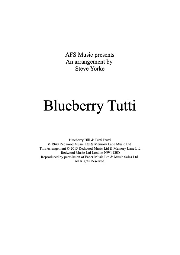 Blueberry Tutti