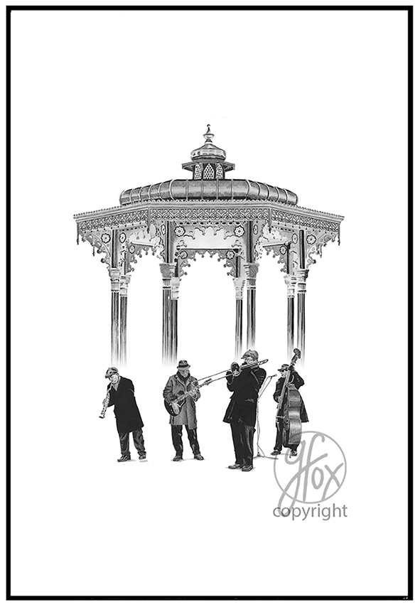 D. 'Band Stand' Signed Print