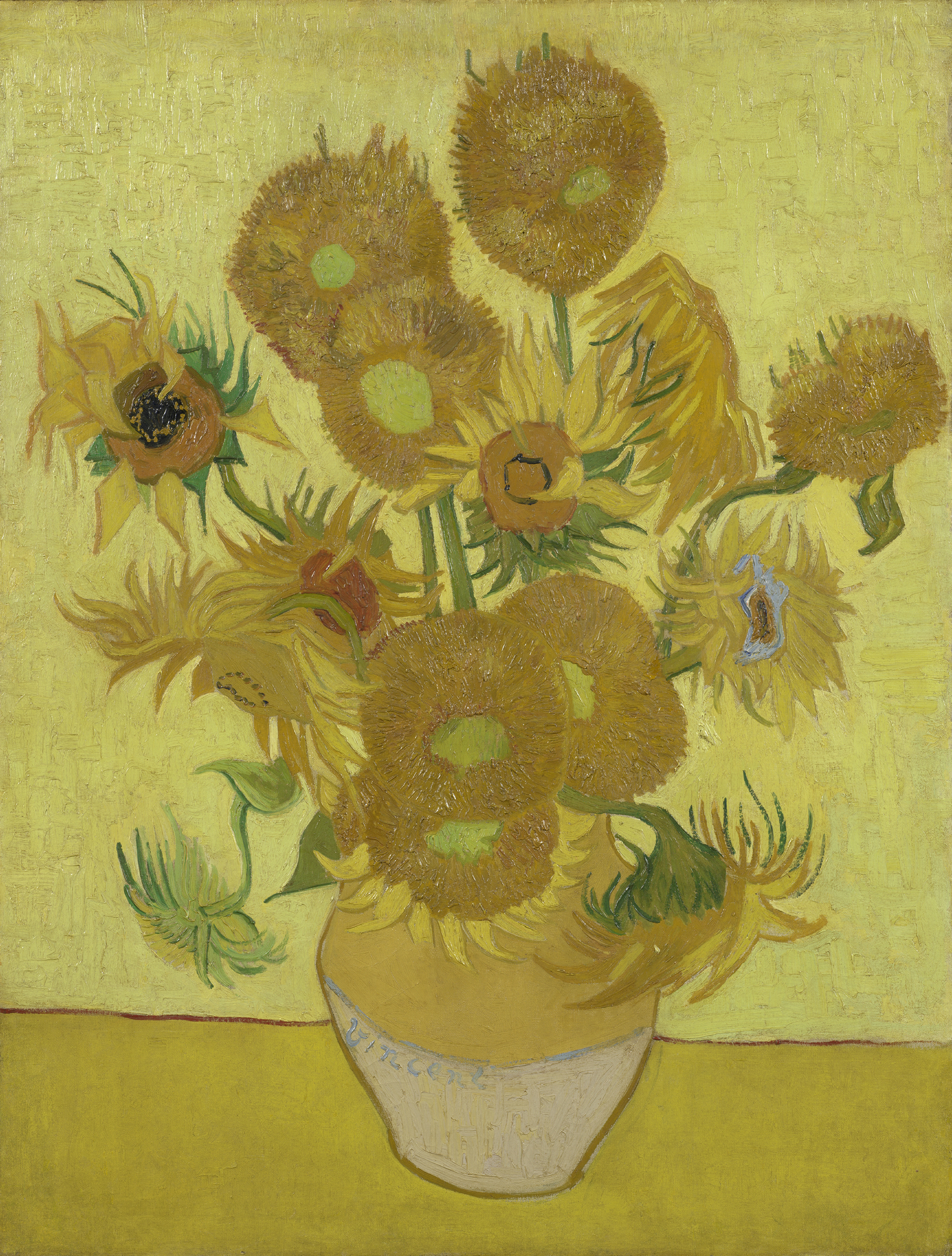 vase with sunflowers van gogh sold in 1987