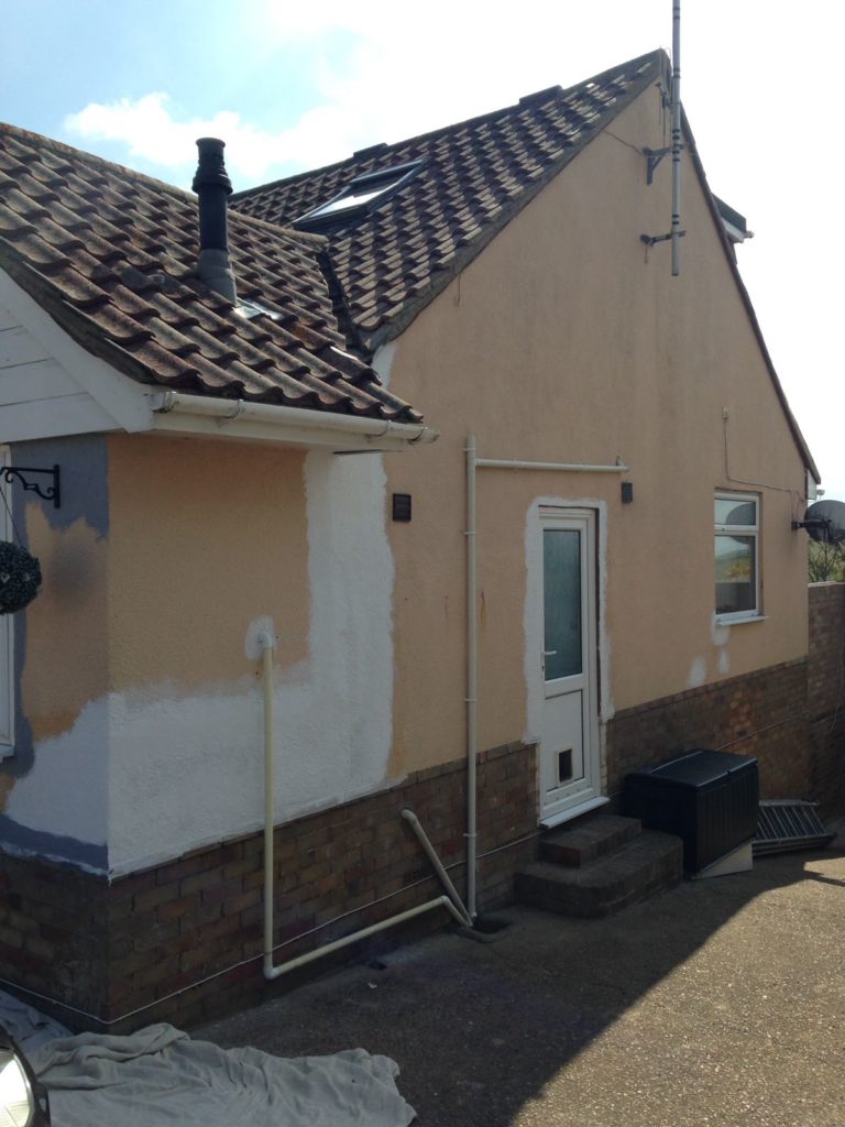 Outside of bungalow before painting was carried out.