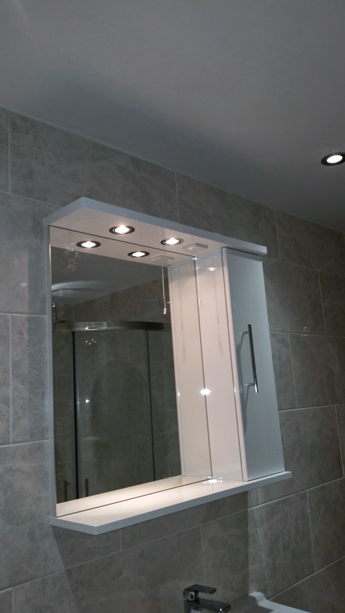 Part of Bathroom lighting installation - Romford