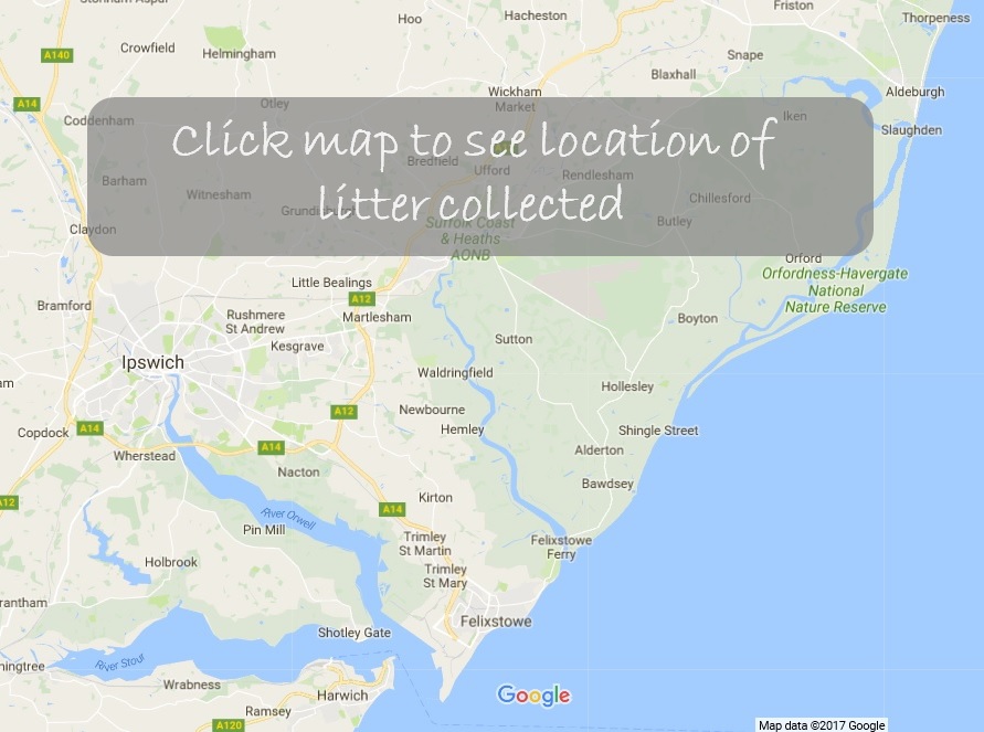 Click Map to see Location of litter collected