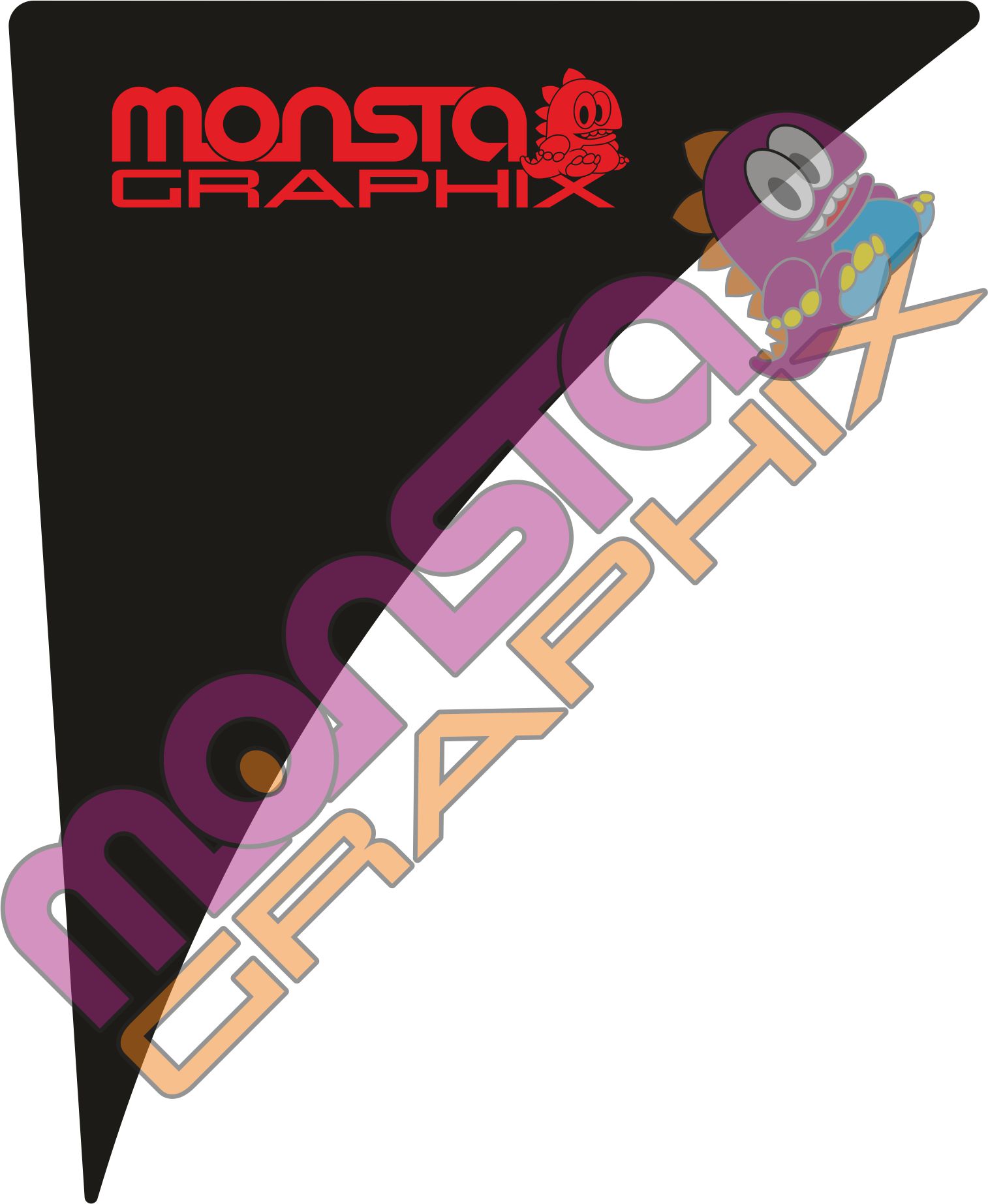 Fiesta Mk7/7.5 Side wing Gel Badge Monsta Graphix Logo - Black