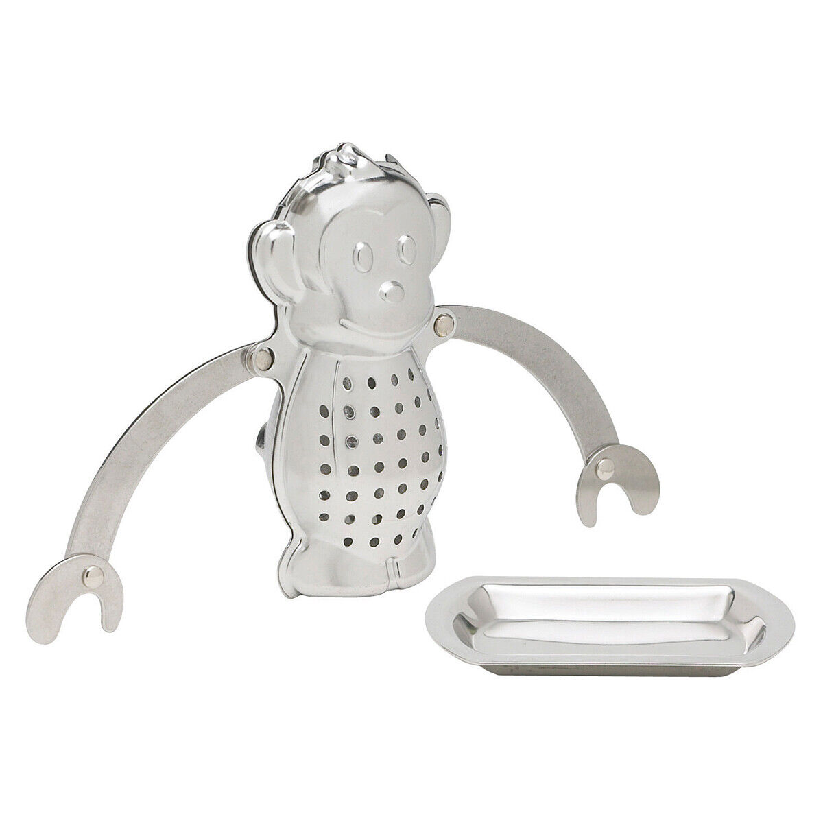 Monkey Tea Infuser with Drip Tray fits any size cup