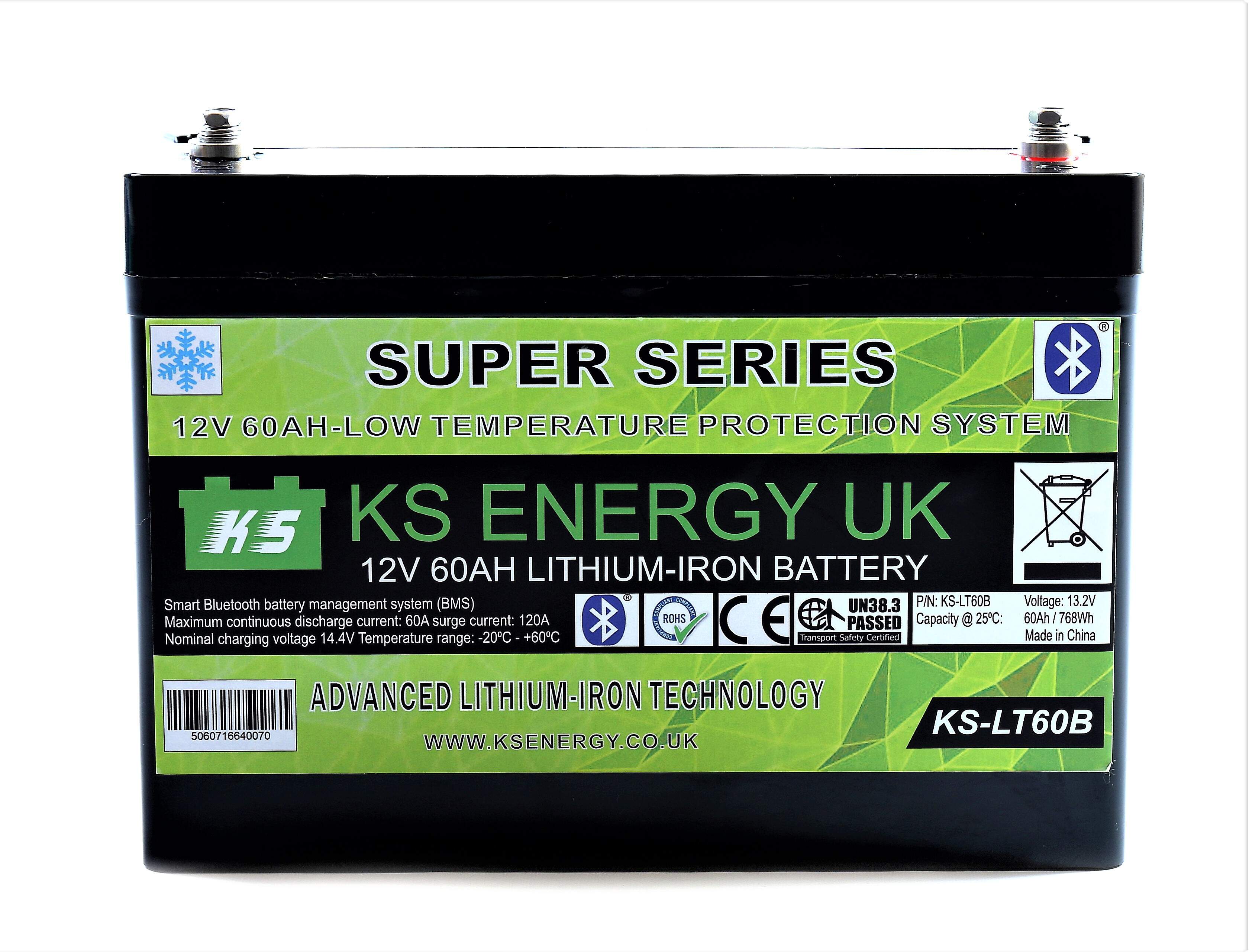 1): KS-LT60B 12v 60AH Super Series Bluetooth lithium leisure battery