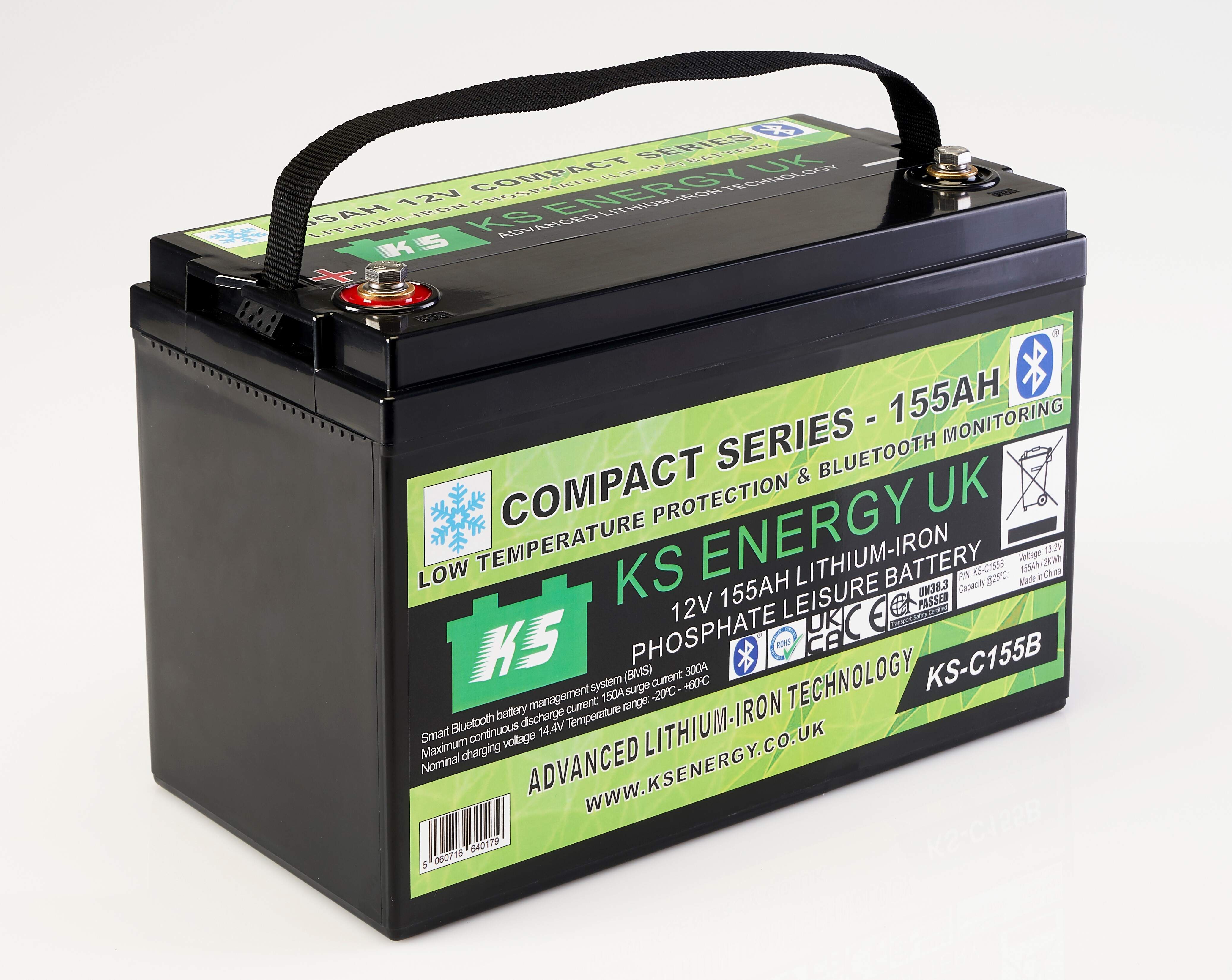 4a): KS-C155B 12v 155AH Compact Series Bluetooth High Power lithium leisure battery