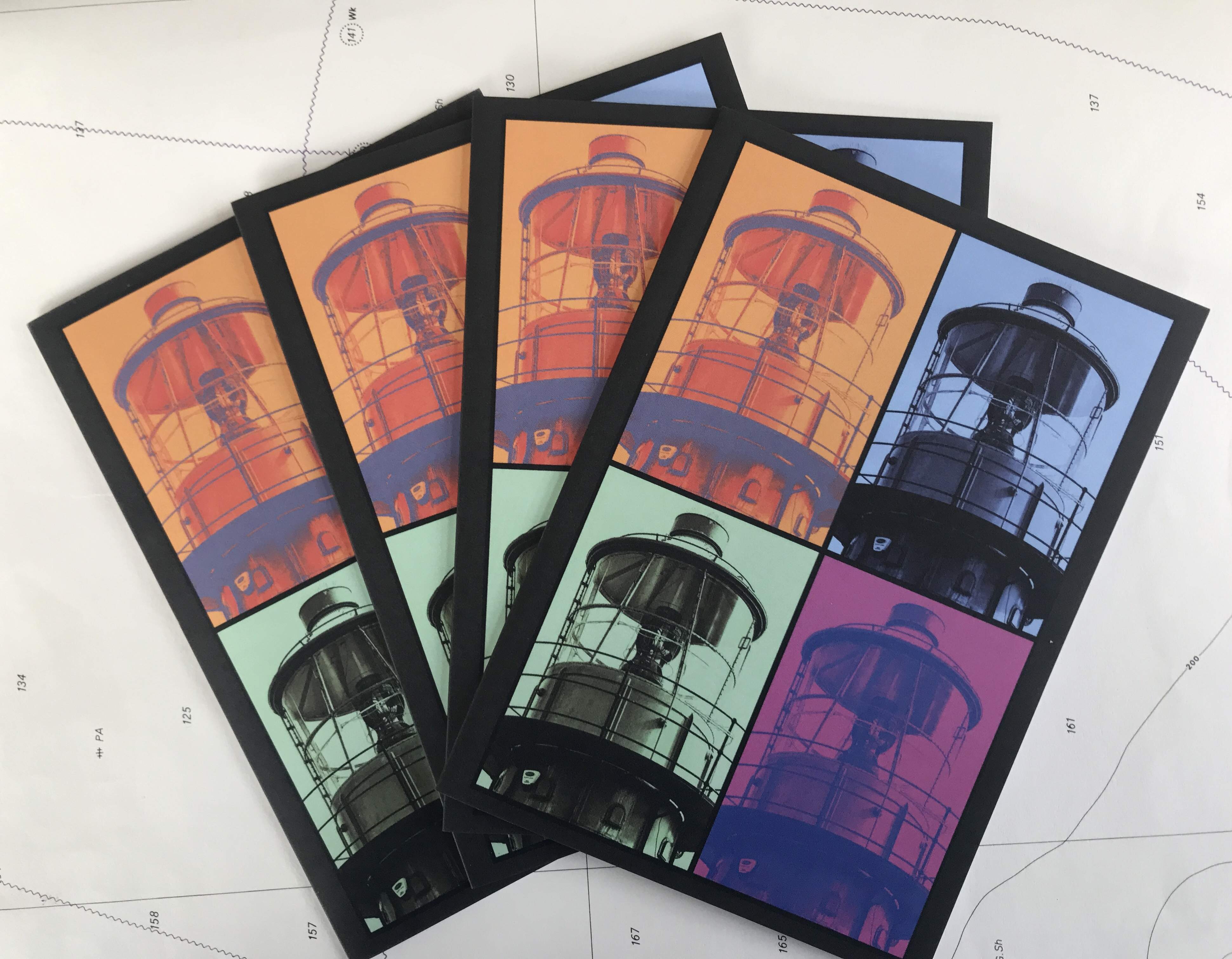 Lightship Pop-Art - set of 4 greetings cards