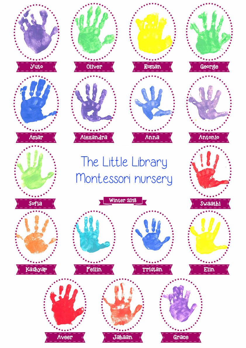 Create multicolour hand or footprints...even polkadots or rainbows!
