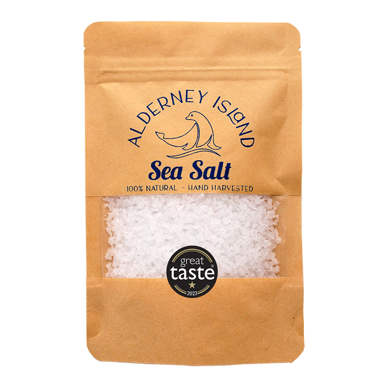 ALDERNEY ISLAND MEDIUM SEA SALT - 100g POUCH