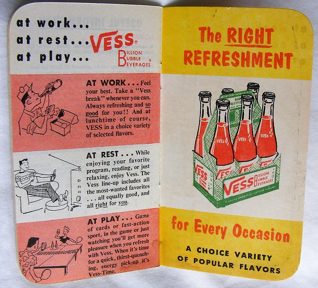 Vess Soda original 1950's unused American note pad