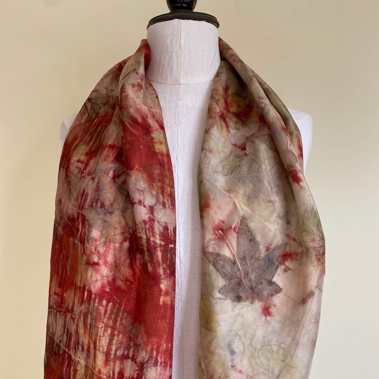 Maple and Rose Silk Scarf
