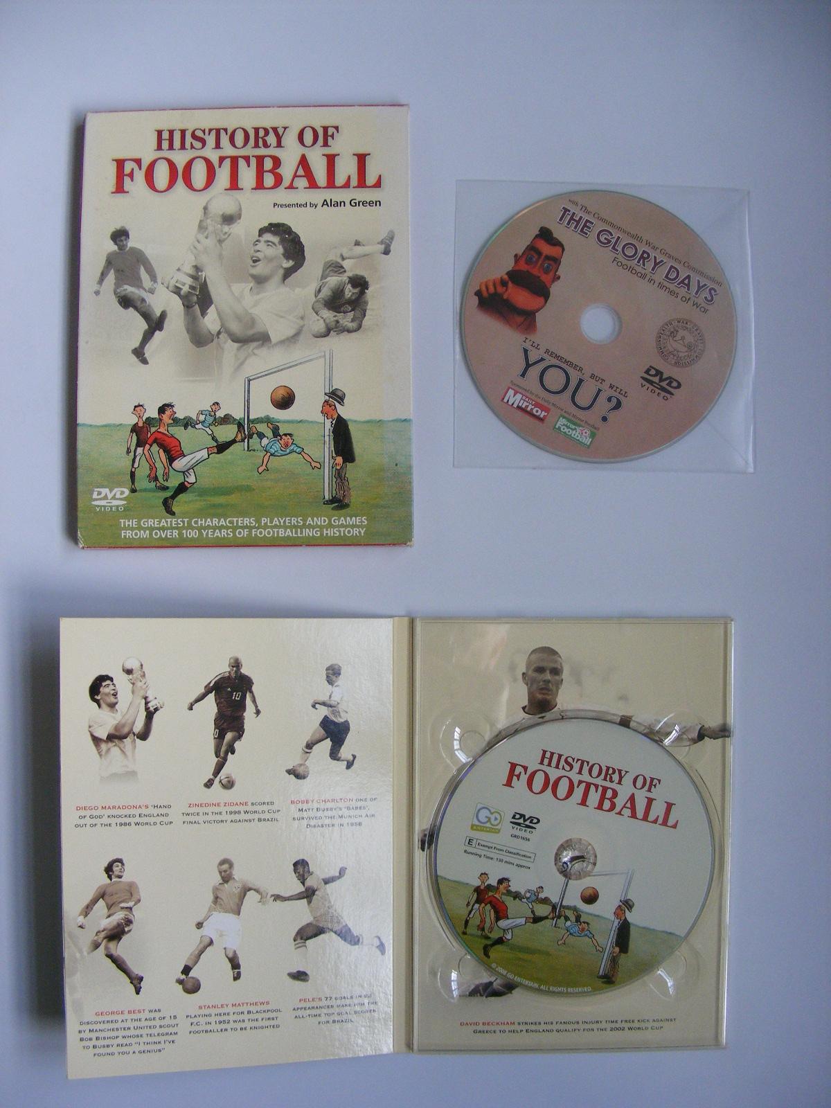 History Of Football Alan Green and glory days football in times of war DVDs