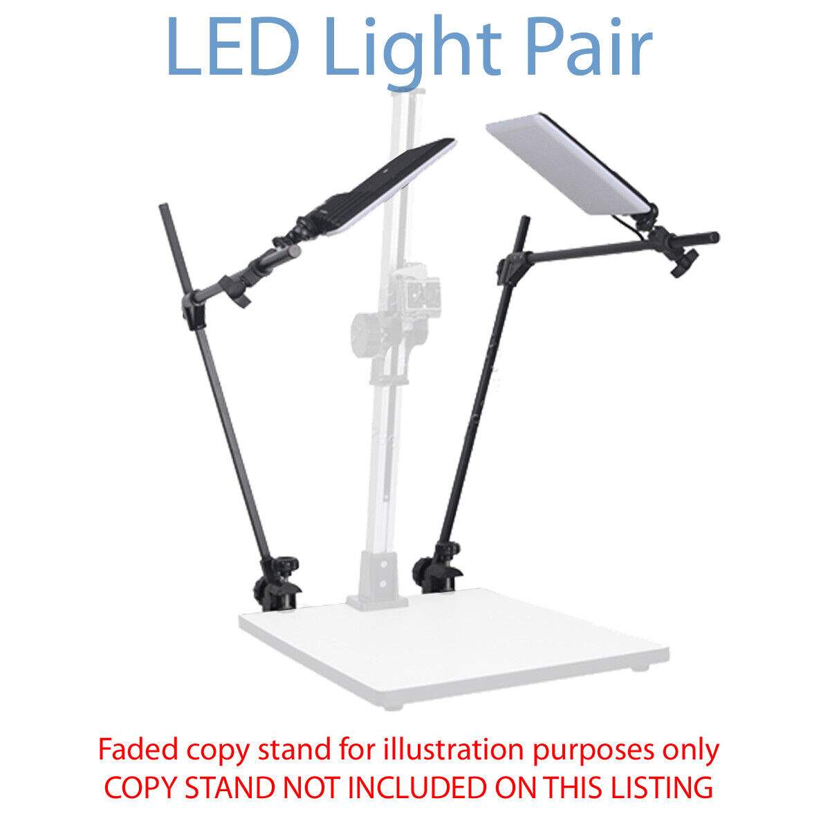 LED Panel Lights Pair for use with most Copy Stands Rostrums CRI-95 LED Panels