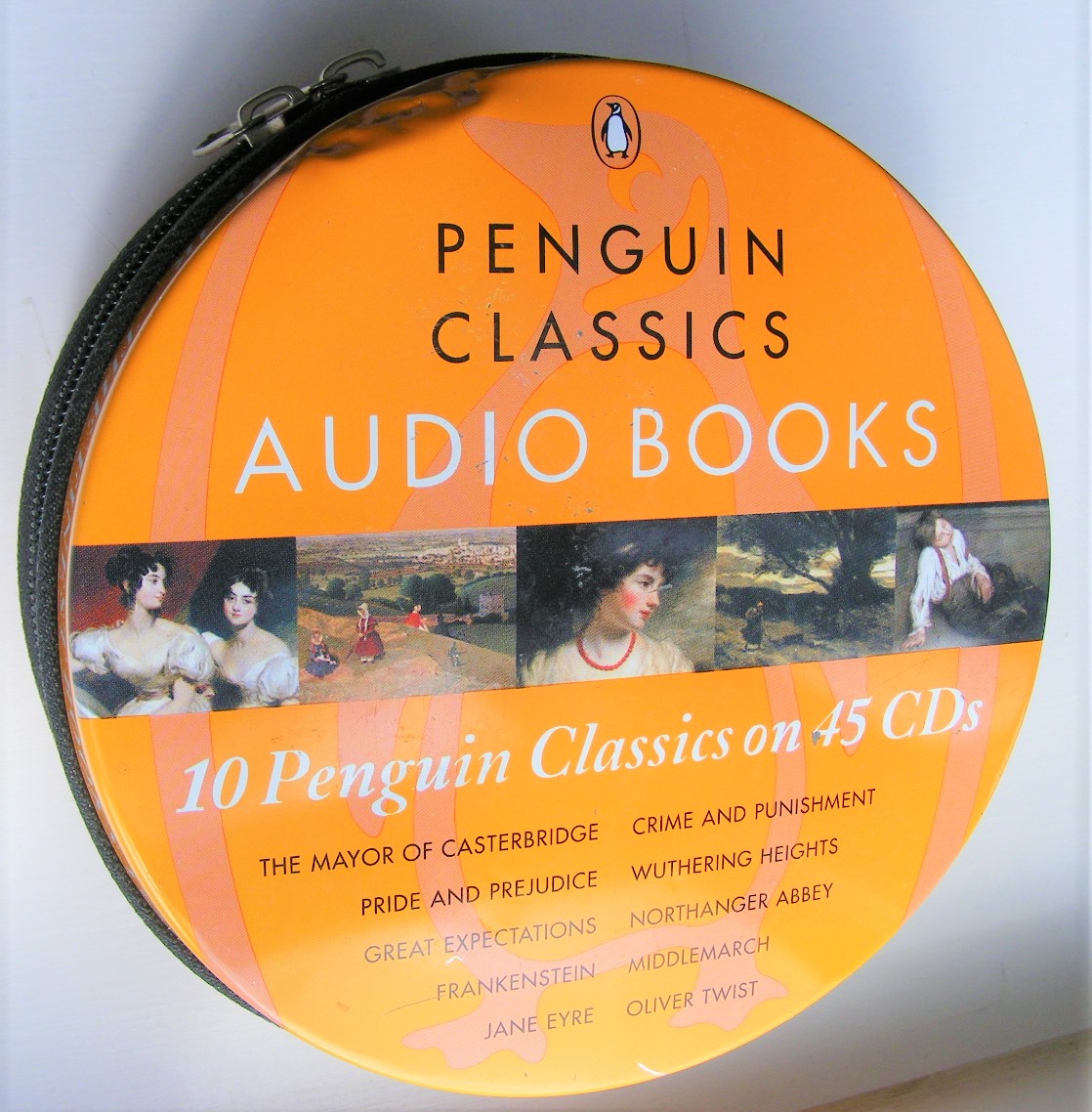 10 Penguin Classics on 45 CDs Audio Books in Storage Tin