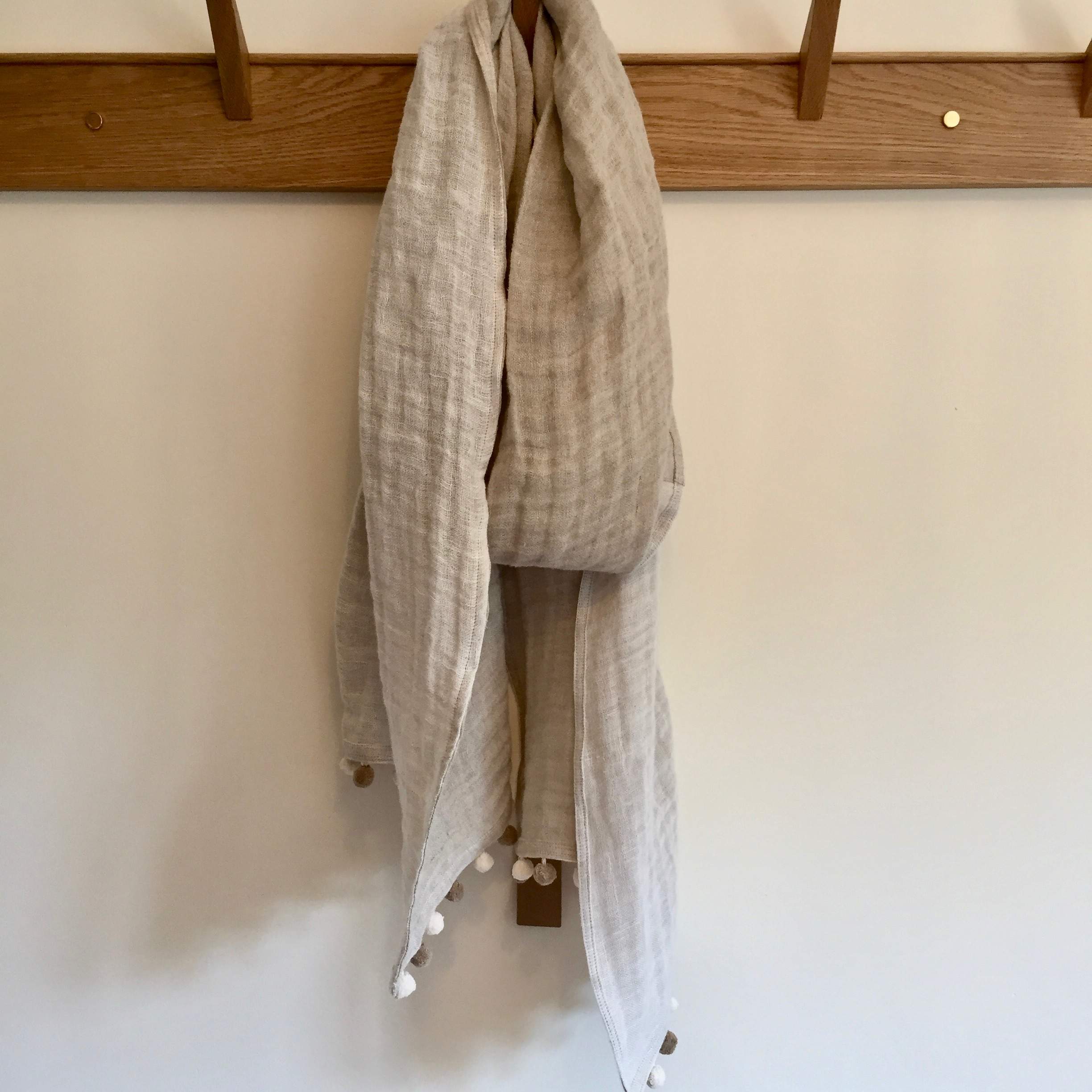 Extra Long Double Layered Linen Scarf