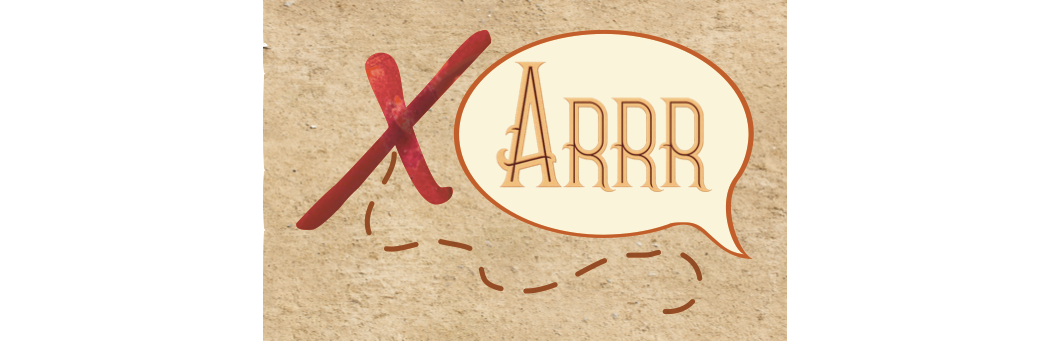 X Arrr! logo. A board game in development by Keith McLeman for Cardboard And Coffee Games.