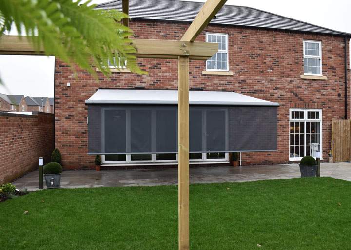 Awning from within Pergola