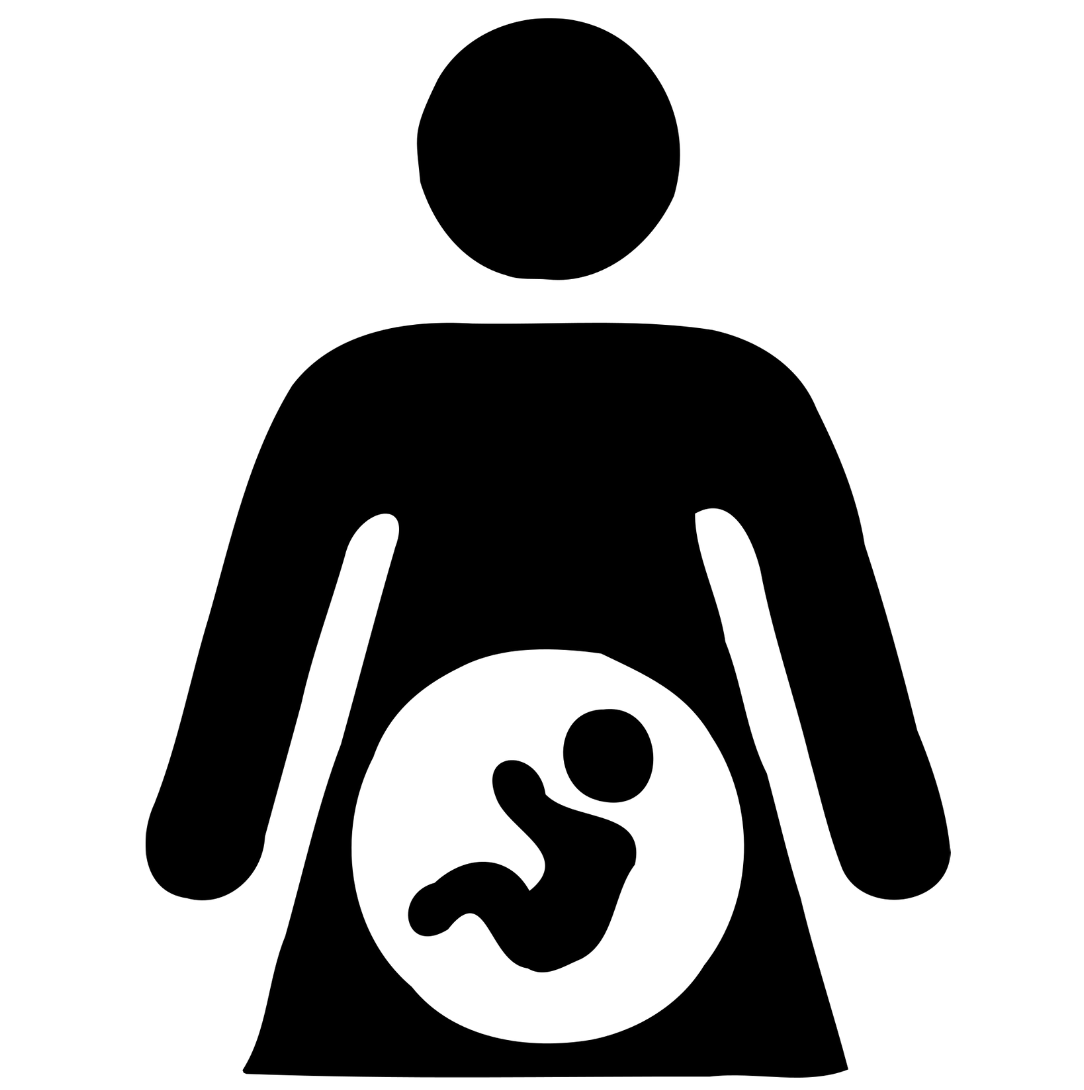 Picture of pregnant woman and baby