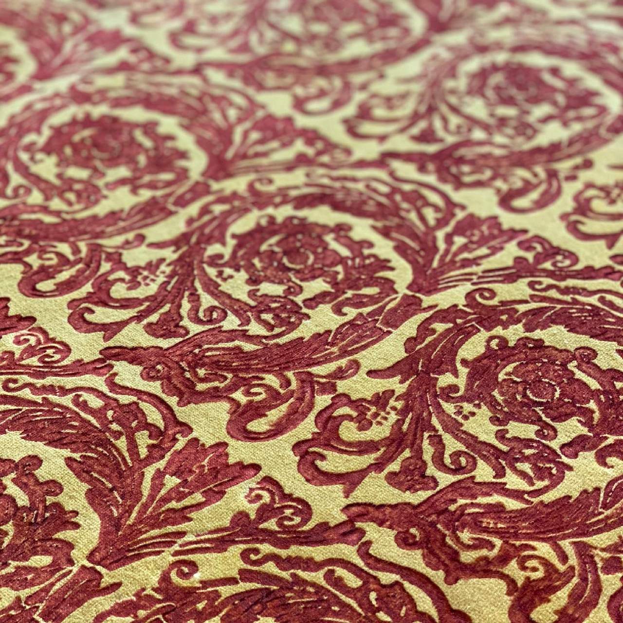 Hand Block Printed Velvet Cushion