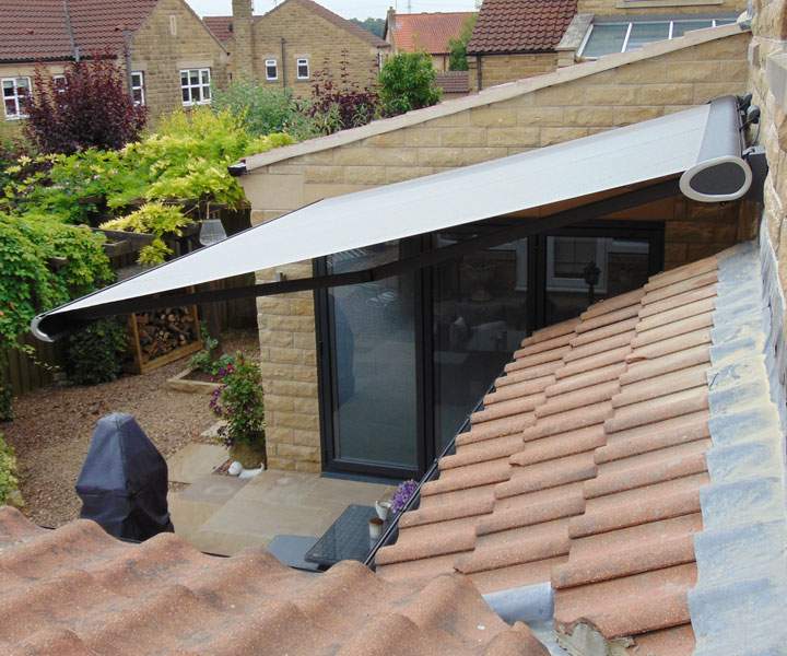Awning pitch matching rooflines