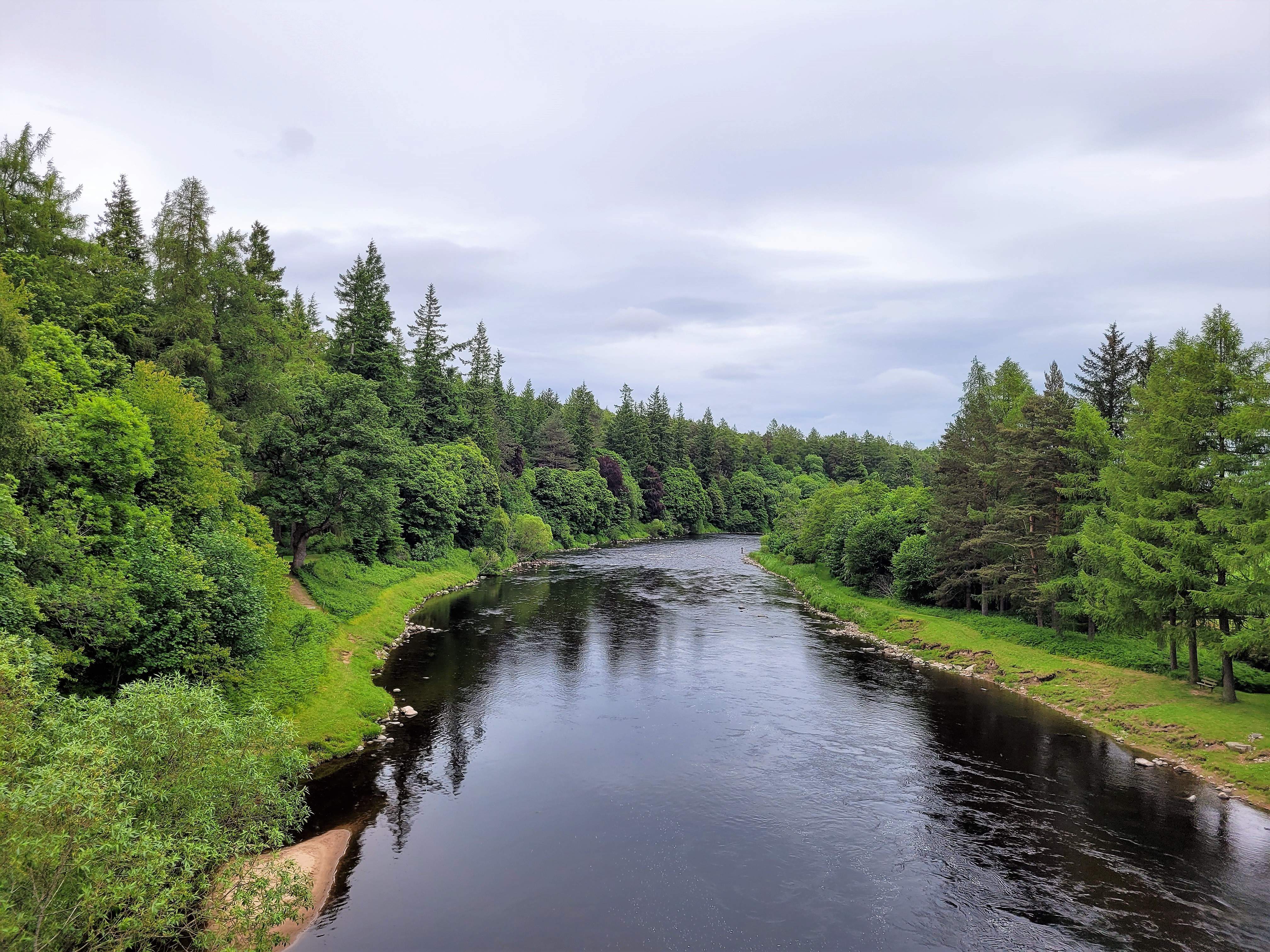 The beautiful River Spey from the bridge in Carron