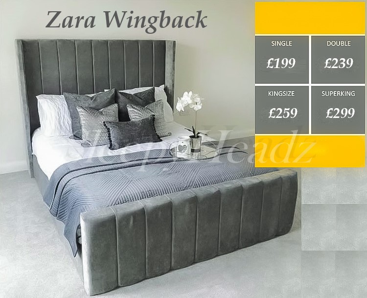 'ZARA' Wingback Frame Bed.