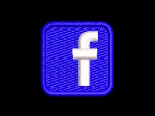 Facebook logo embroidered badges embroidery service embroidered clothing