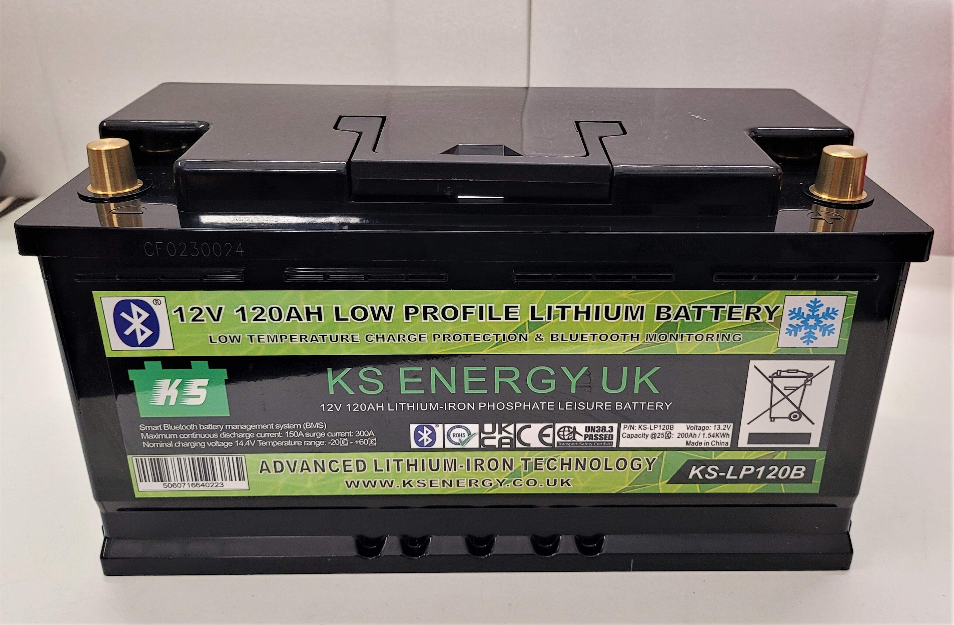 3b KS-LP120B 12v 120AH Low Profile High Power Bluetooth lithium leisure battery