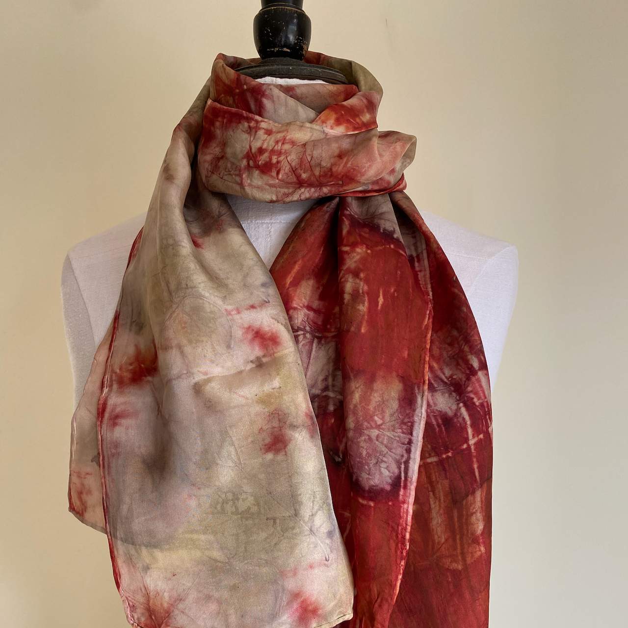 Maple and Rose Silk Scarf