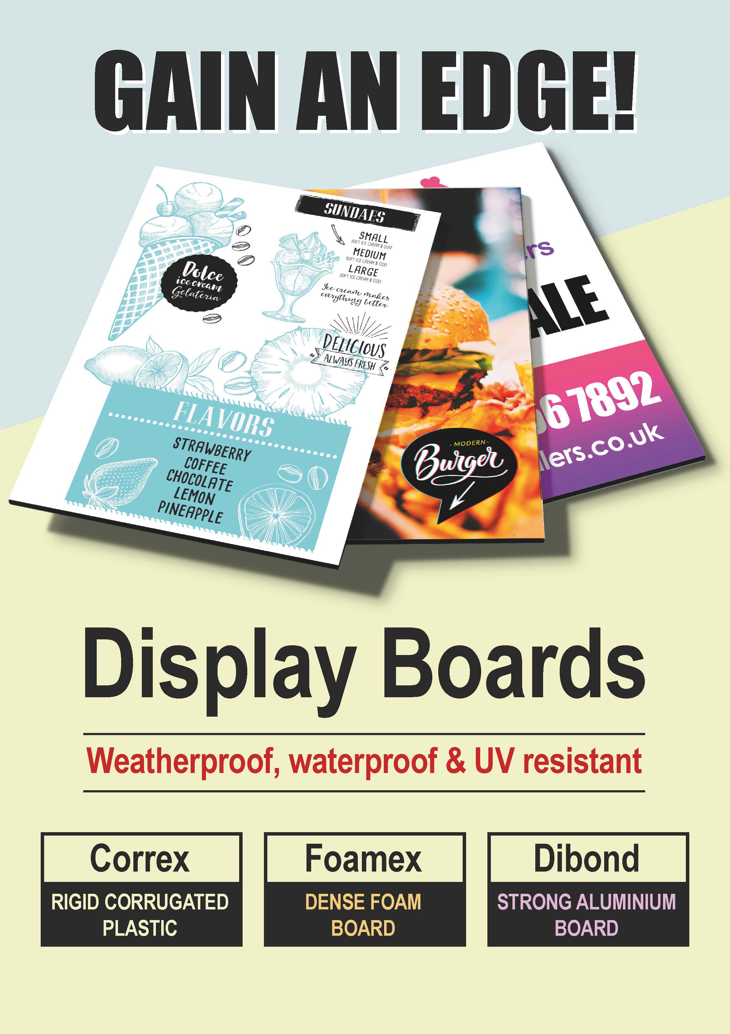 Dibond / Foamex /Correx Sign Boards
