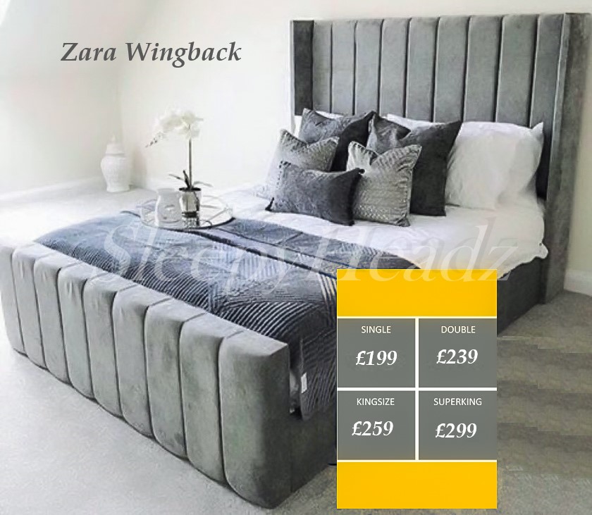 'ZARA' Wingback Frame Bed.