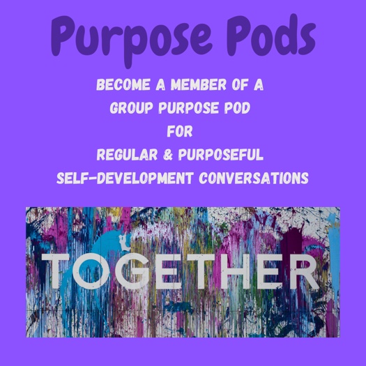 Purpose Pods. 6-session online group coaching. 2 new groups starting soon. December to February Thursday mornings 10.30am. or. January to March Tuesday evenings 8.30pm.