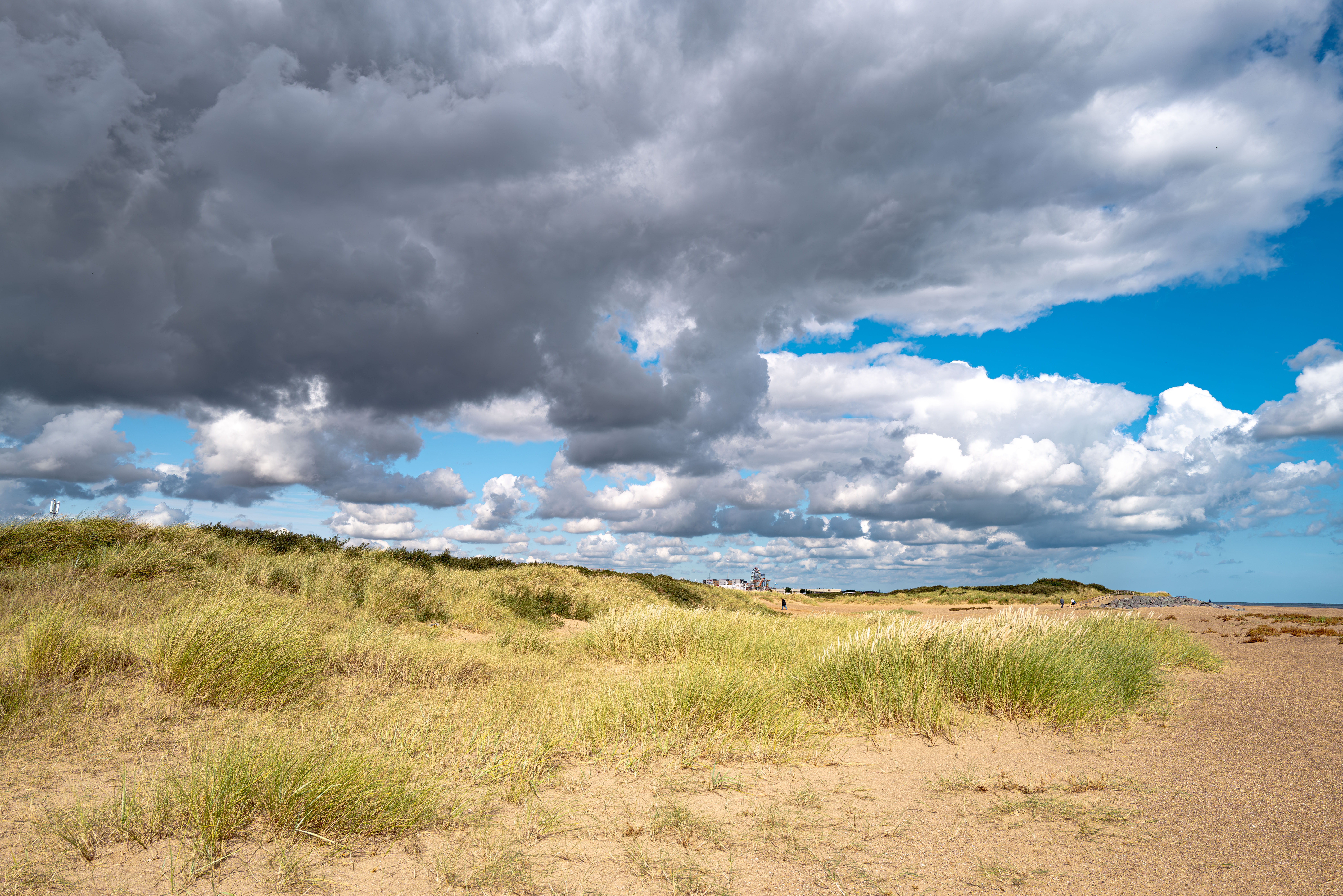 The storm is approaching over Skegness Lincolnshire Dunes