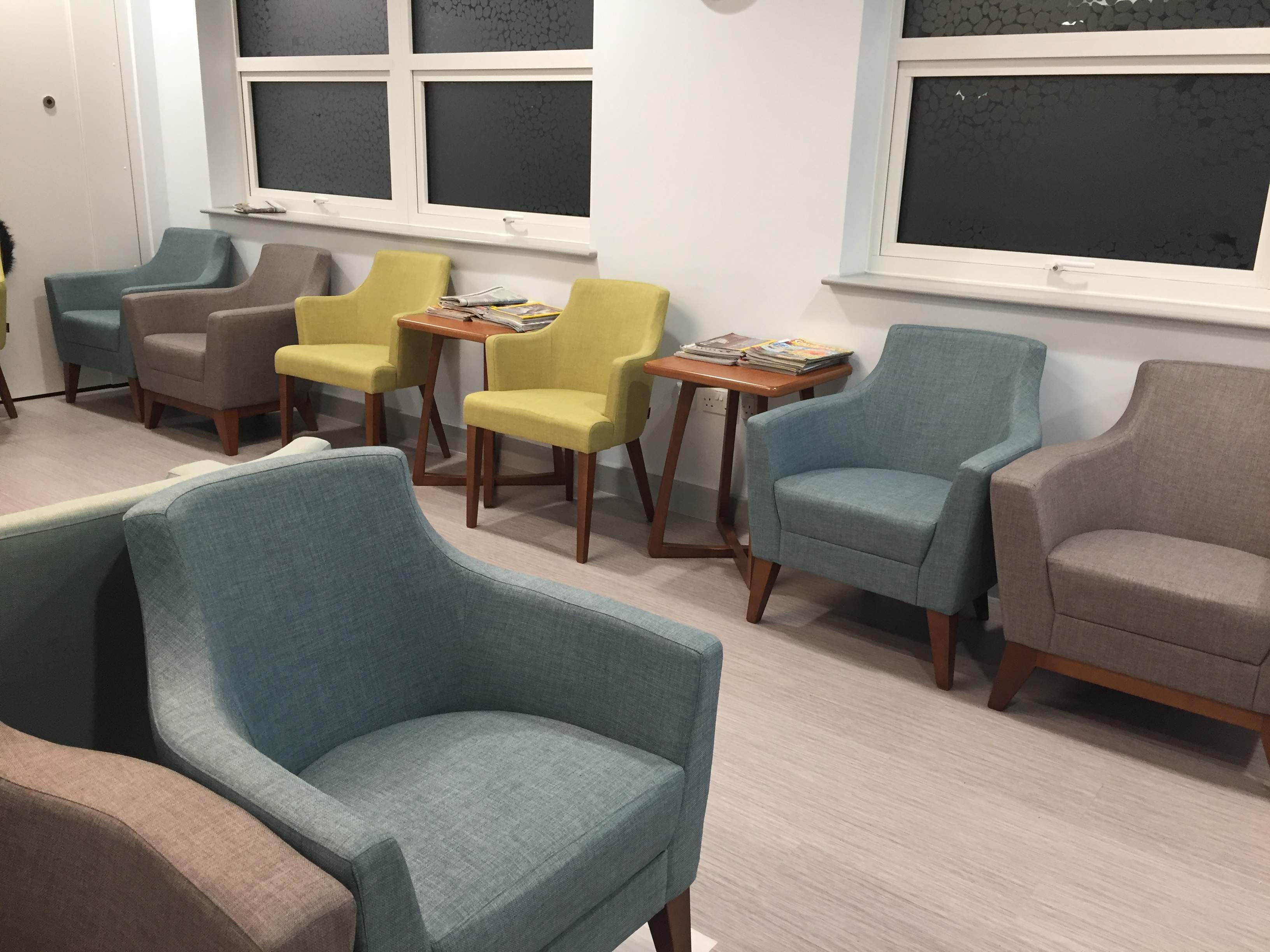 Furniture in radiotherapy reception