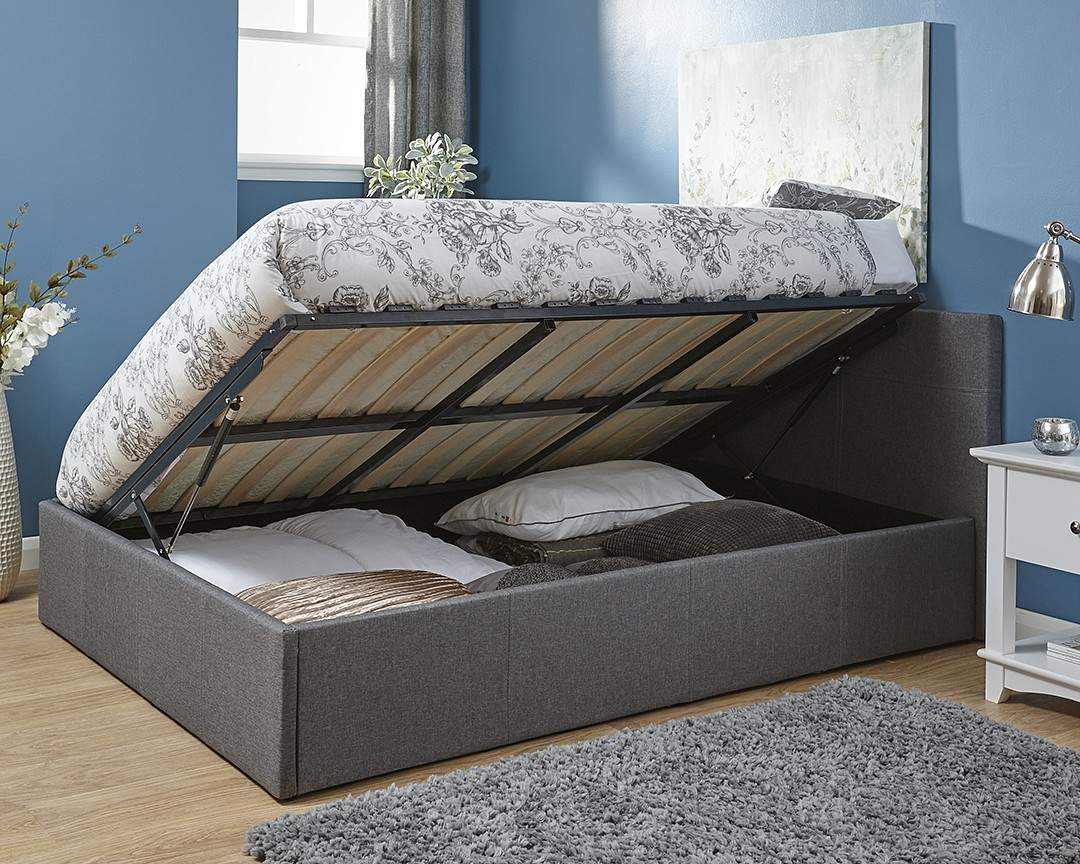 Side Lift FABRIC OTTOMAN BEDSTEAD