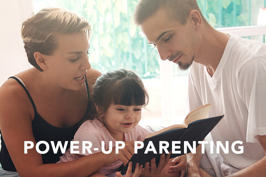 Power-up Parenting button