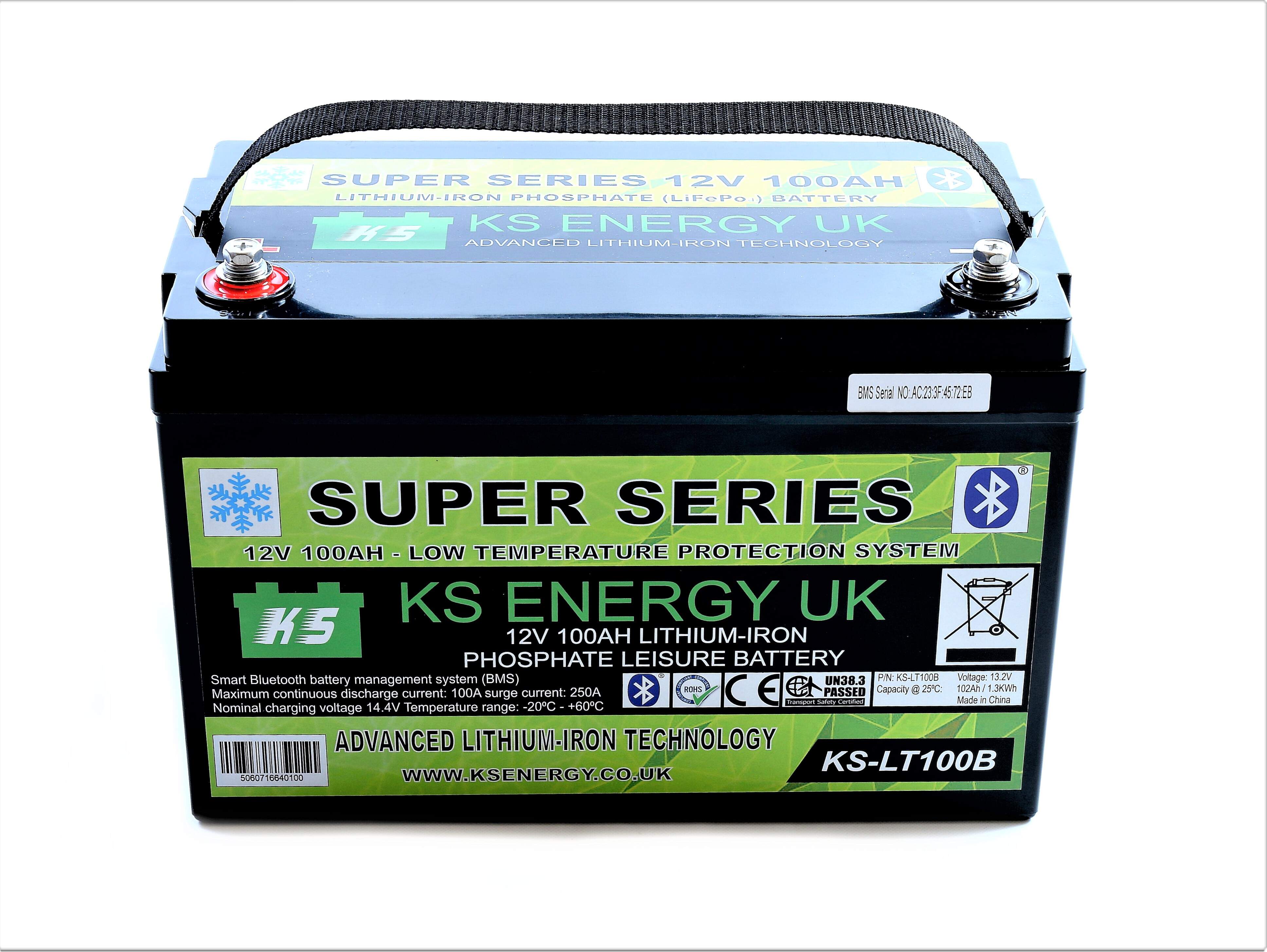 2): KS-LT100B 12v 100AH Super Series Bluetooth lithium leisure battery