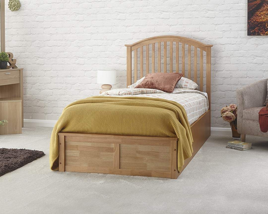 'Madrid' SOLID WOOD OTTOMAN STORAGE BEDSTEAD