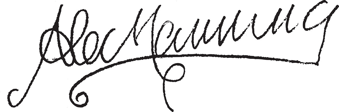 Signature of Alec Manning, Skegness