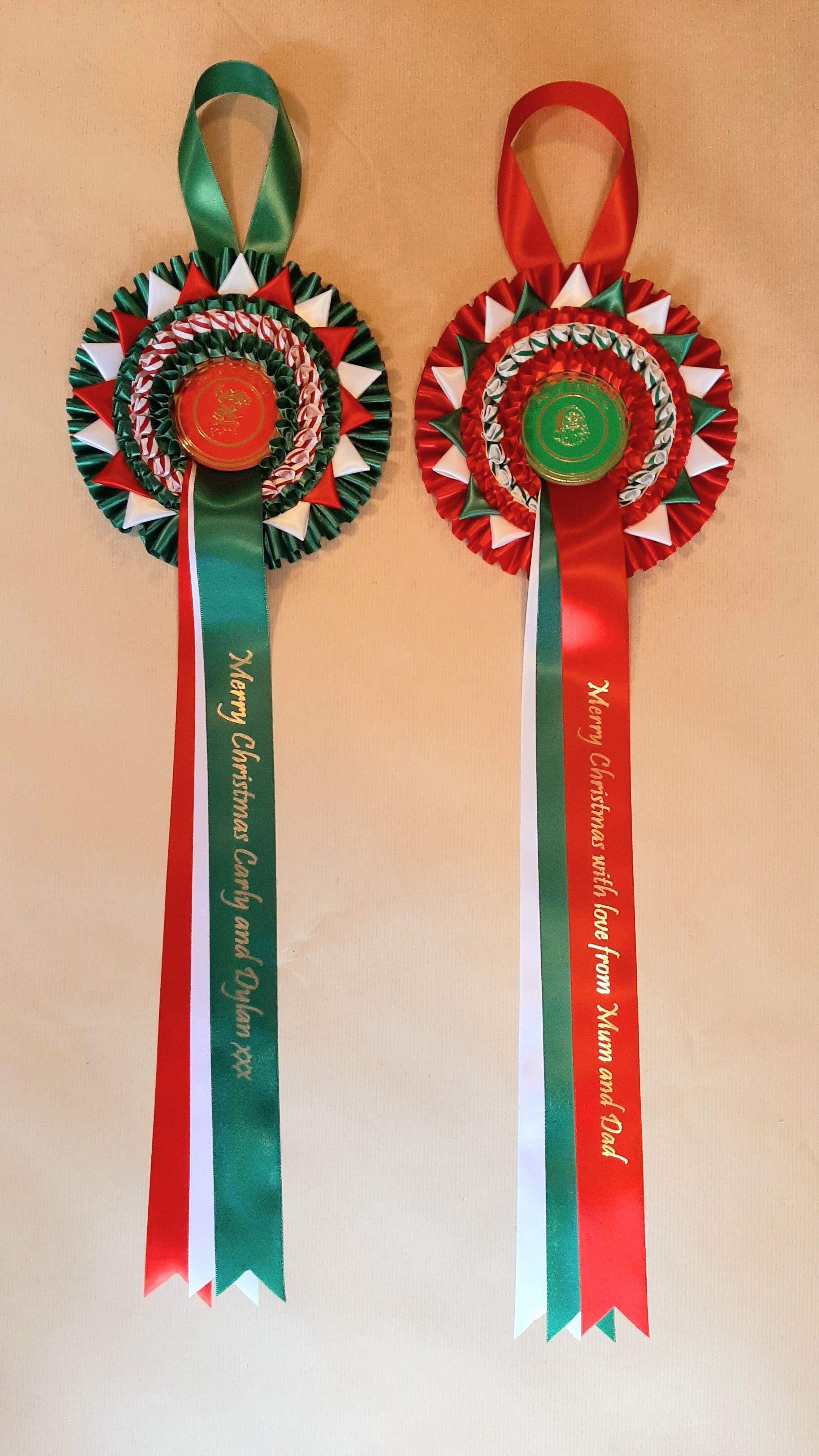 Personalised Rosette JUMBO SIZE Please Choose Colour From List 