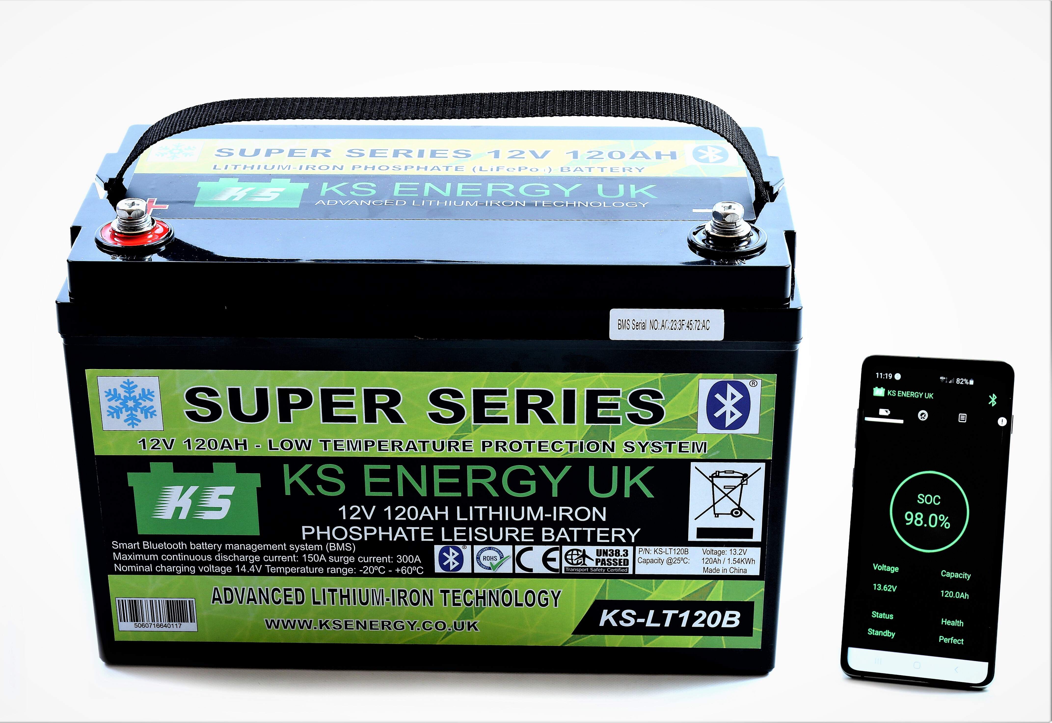 3): KS-LT120B 12v 120AH Super Series Bluetooth High Power lithium leisure battery