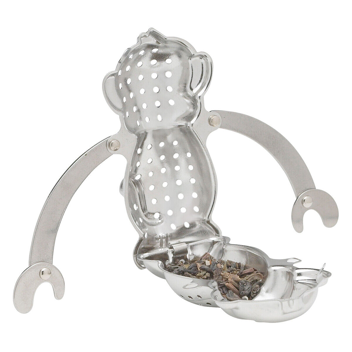 Monkey Tea Infuser with Drip Tray fits any size cup