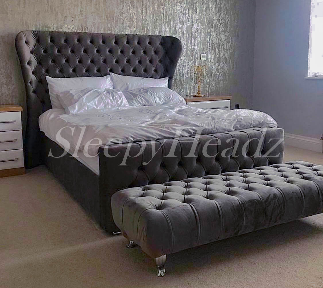 'OXFORD' Wingback Frame Bed