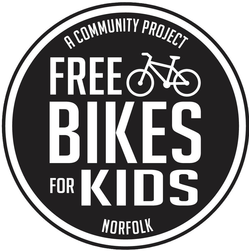 A logo for the Free Bikes for Kids Norfolk project.