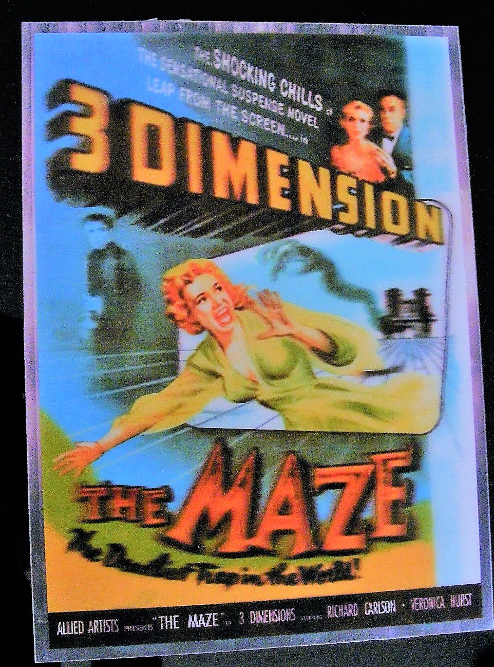Three dimensional plastic poster