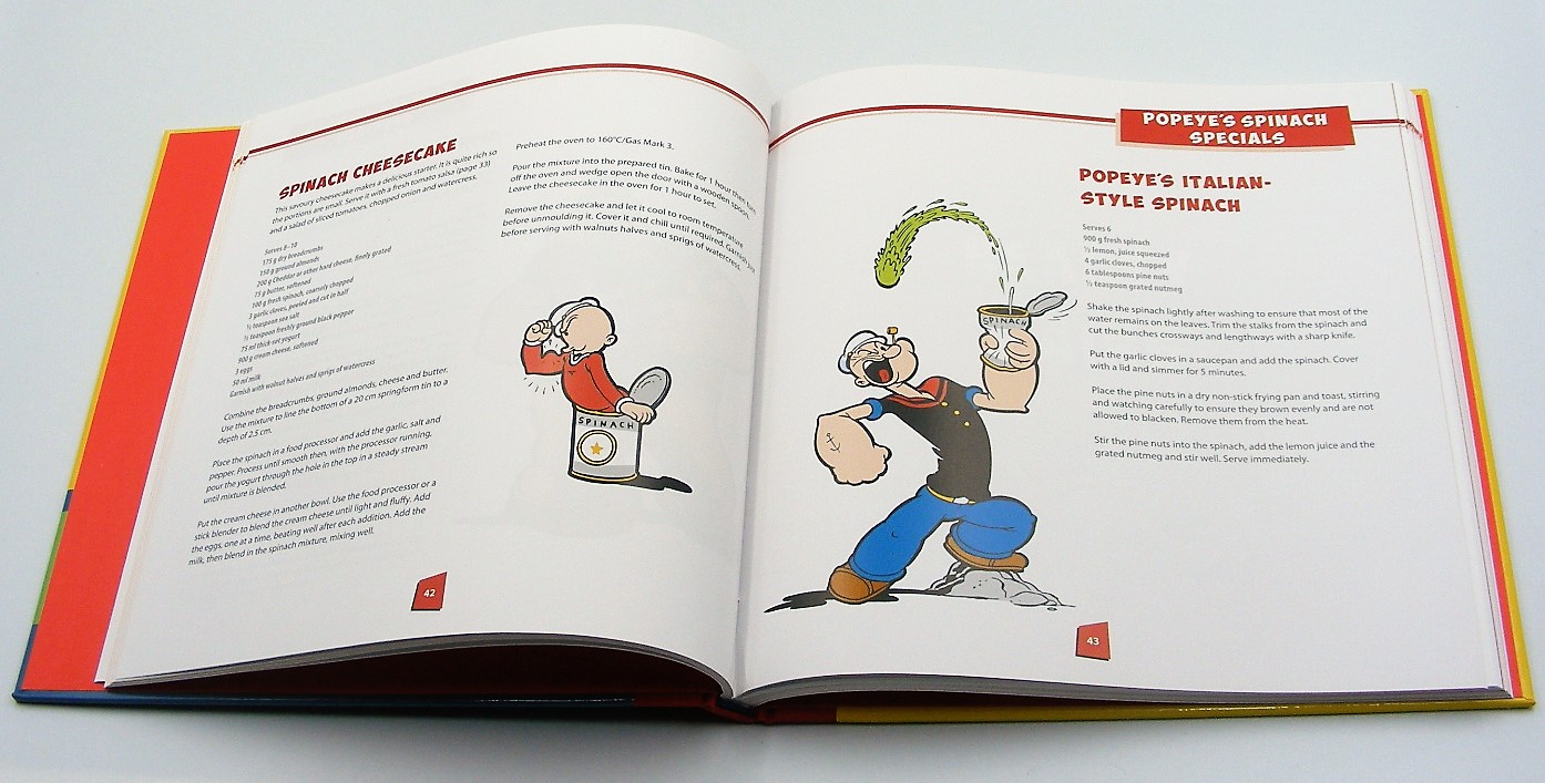 The Popeye cookbook Hardback –  150 healthy recipes inspired by the muscle-bound Sailor Man.