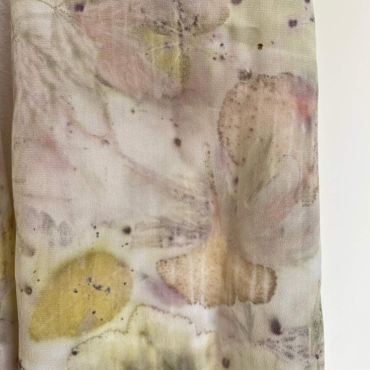 Rose & Geranium Eco Printed Silk Scarf