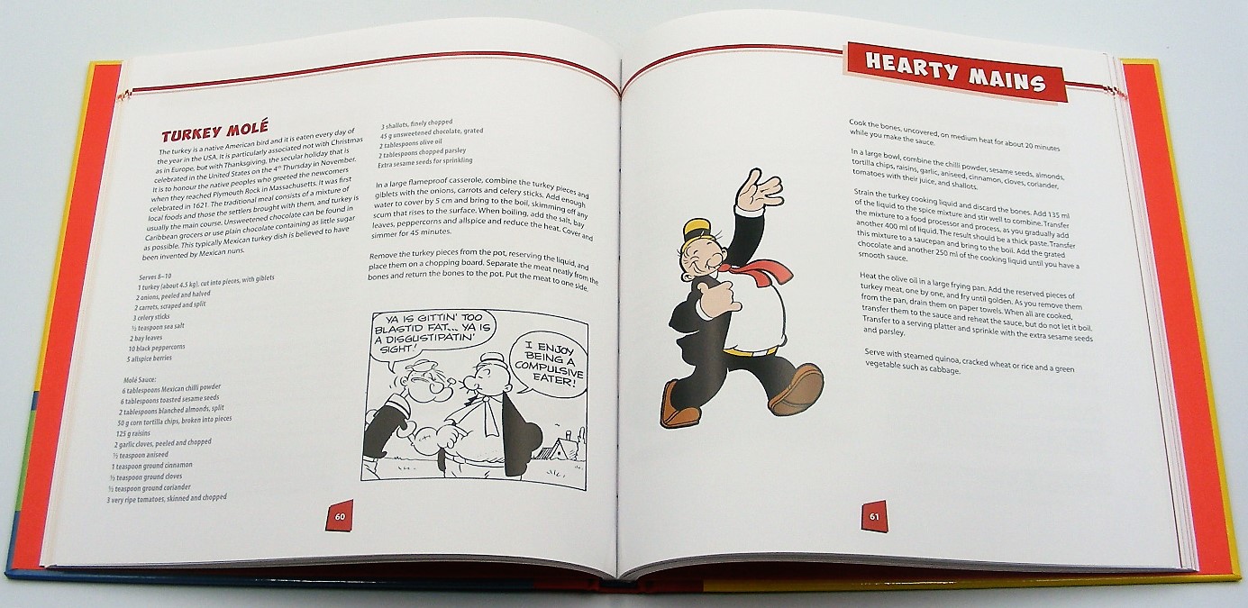 The Popeye cookbook Hardback –  150 healthy recipes inspired by the muscle-bound Sailor Man.